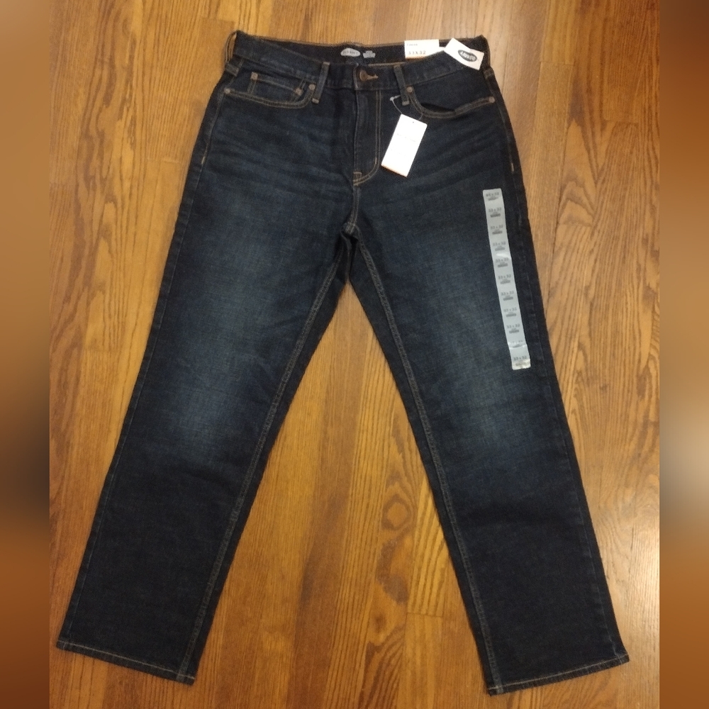 Old Navy Men Loose Built-In Flex Jeans 33×32